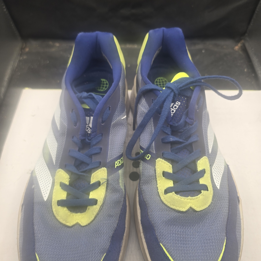 Adidas Men's Blue and Lime Athletic Shoes